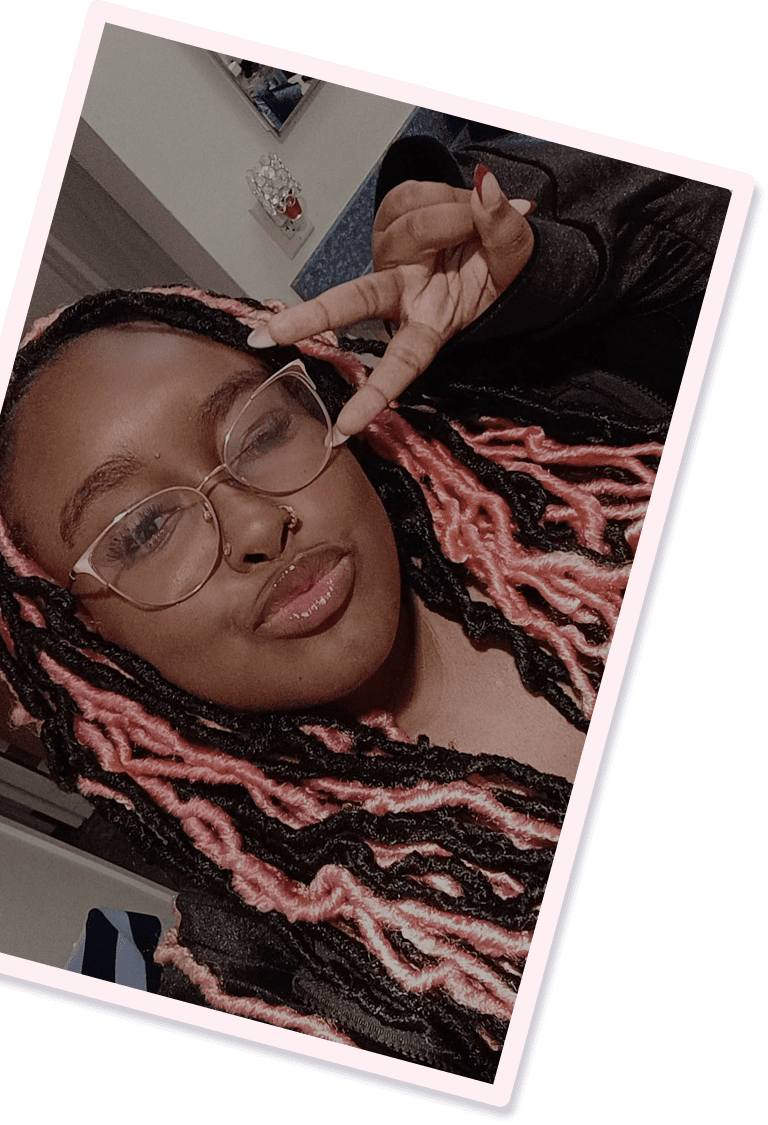 photo of me with pink hair